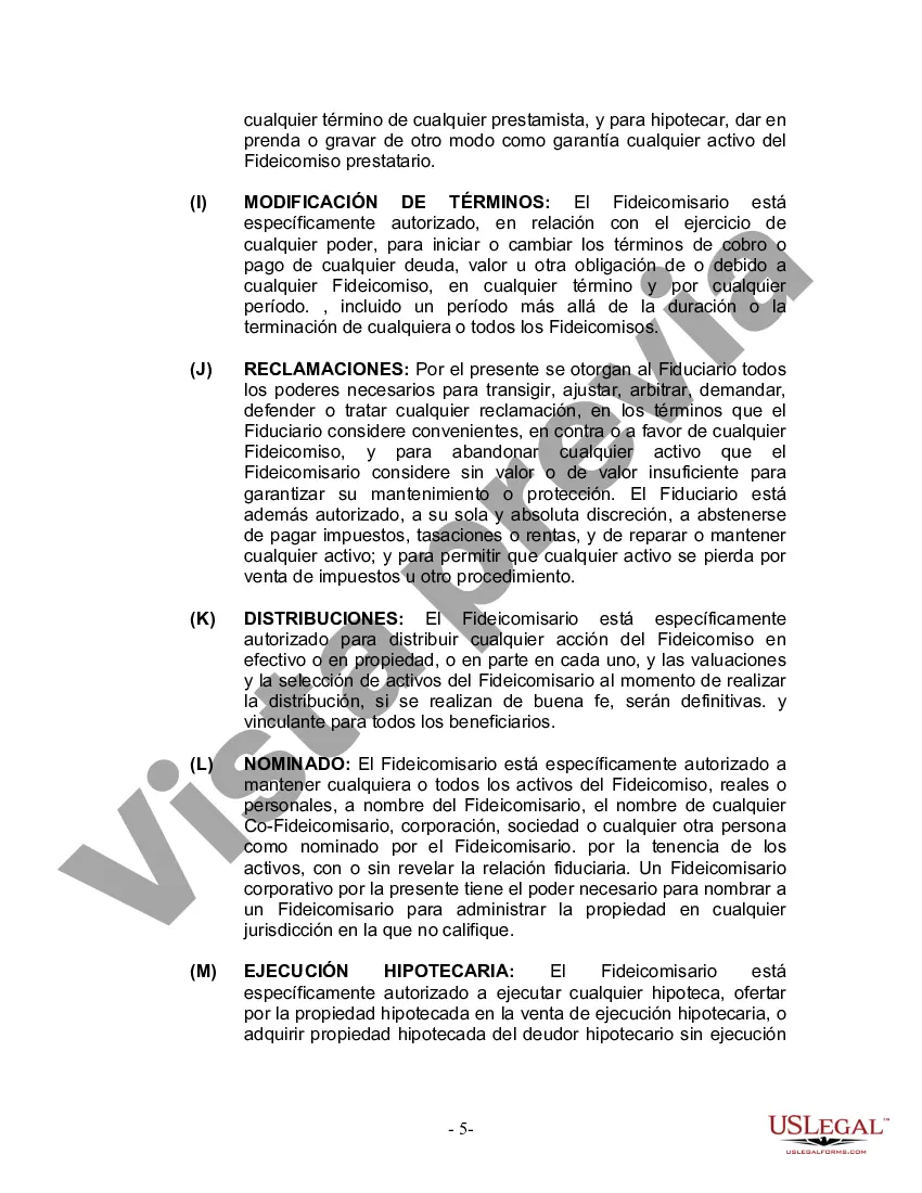 Preview Fideicomiso en vida para esposo y esposa sin hijos