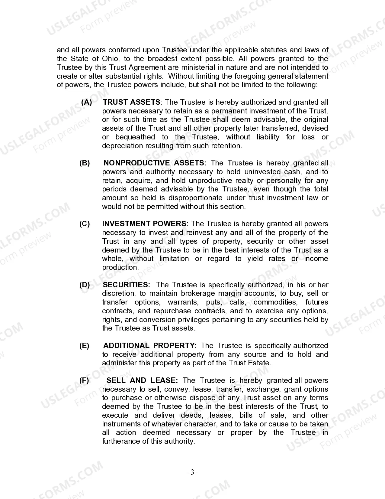 Preview Revocable Living Trust for Husband and Wife with No Children