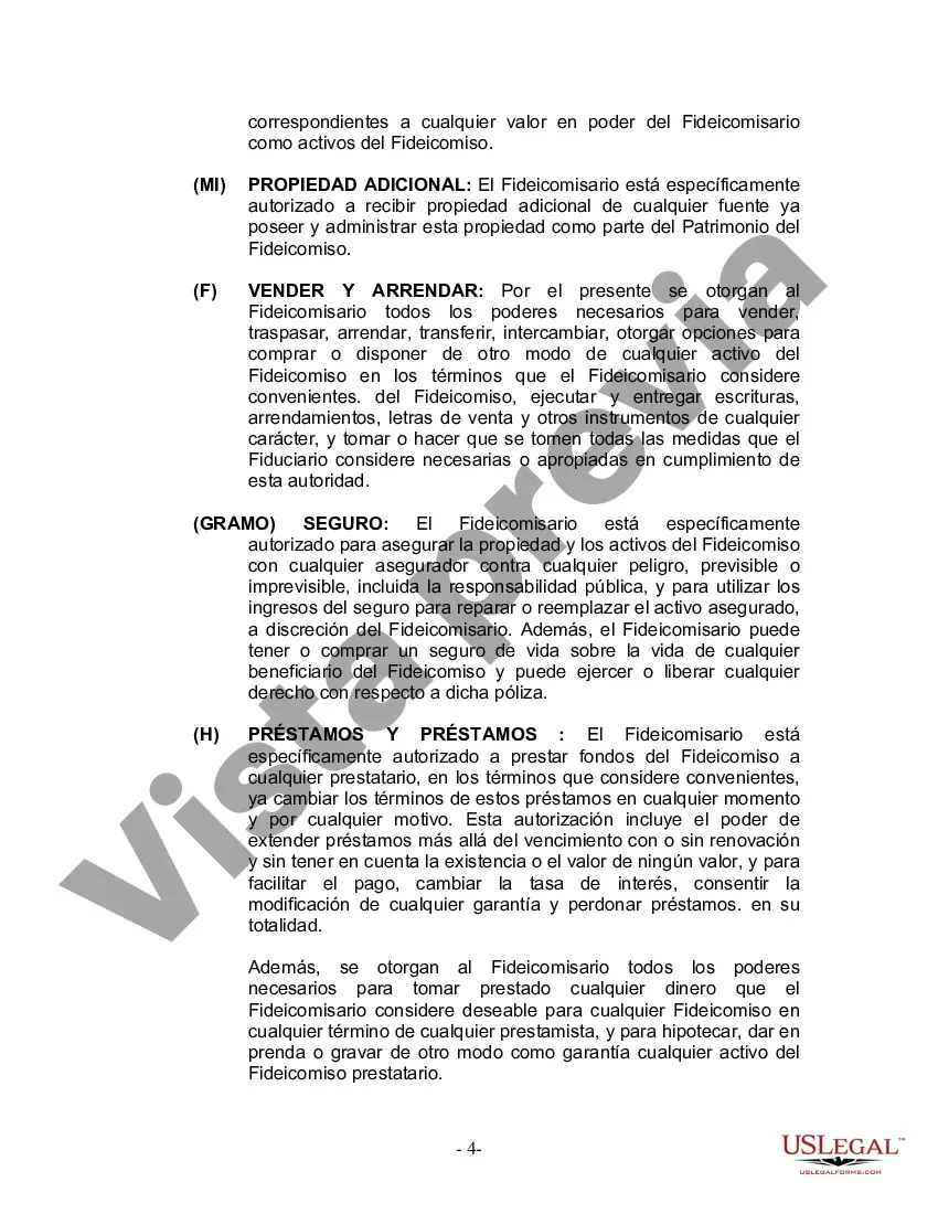 Preview Fideicomiso en Vida para Individuos Solteros, Divorciados o Viudos (o Viudos) con Hijos