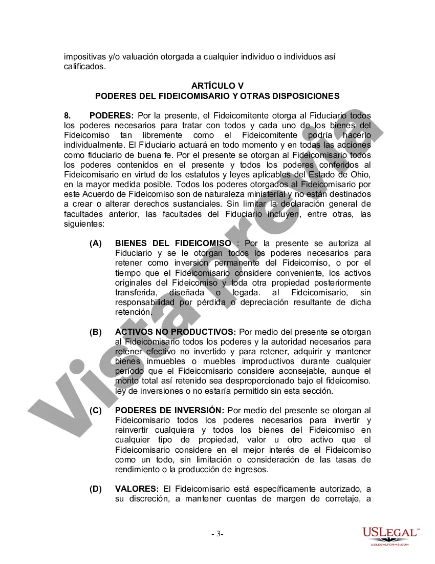 Preview Fideicomiso en vida para esposo y esposa con un hijo