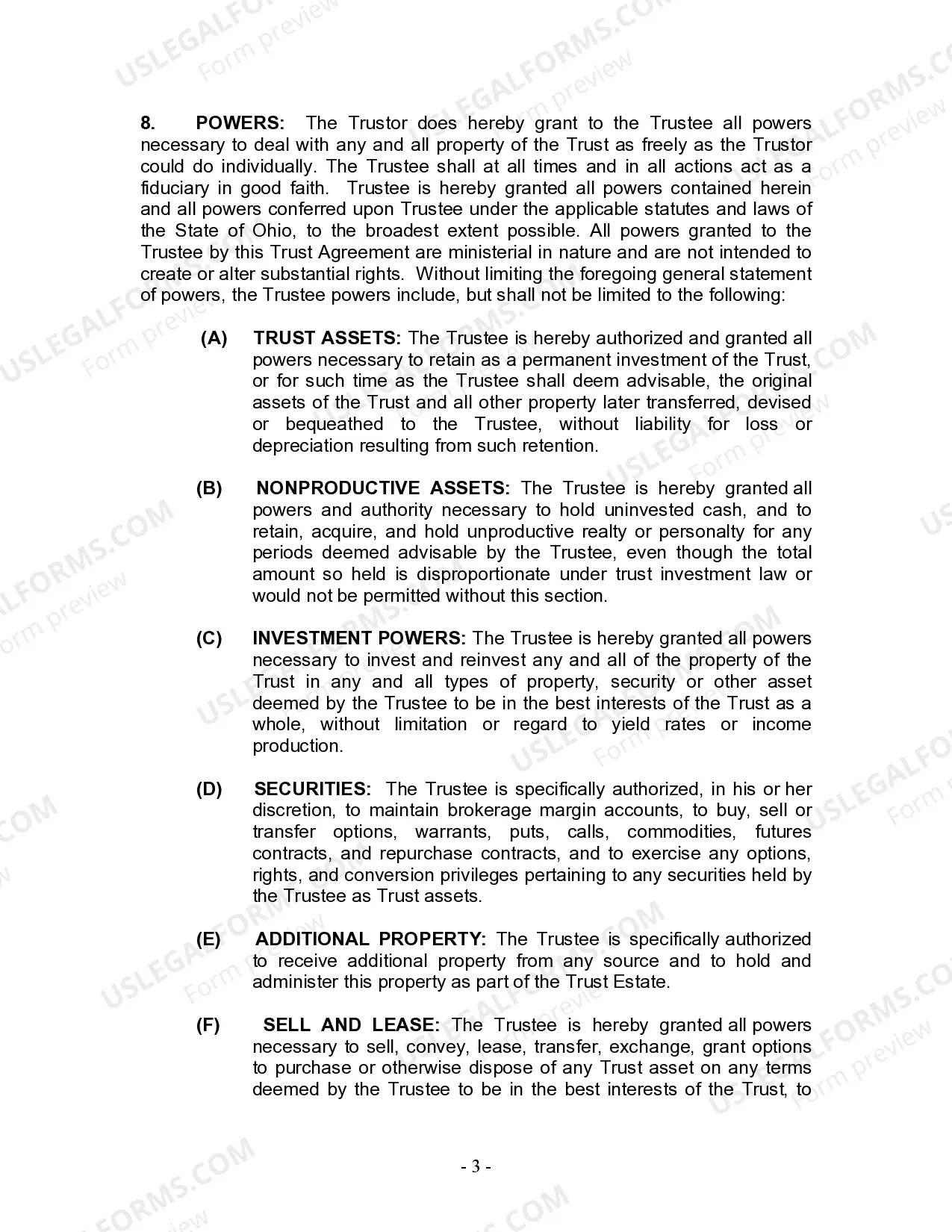 Preview Living Trust for Husband and Wife with Minor and or Adult Children