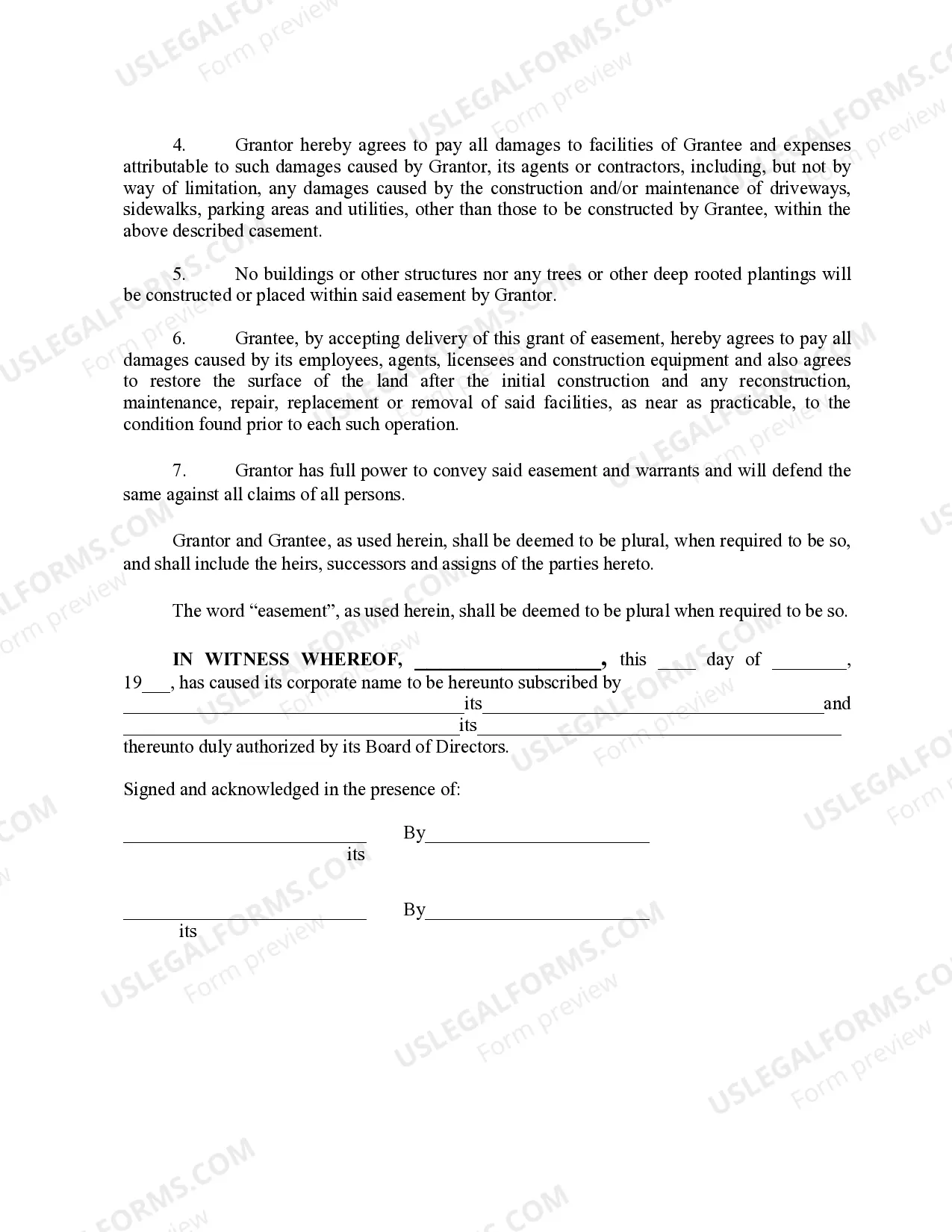 Preview Grant of Easement for Gas Pipeline