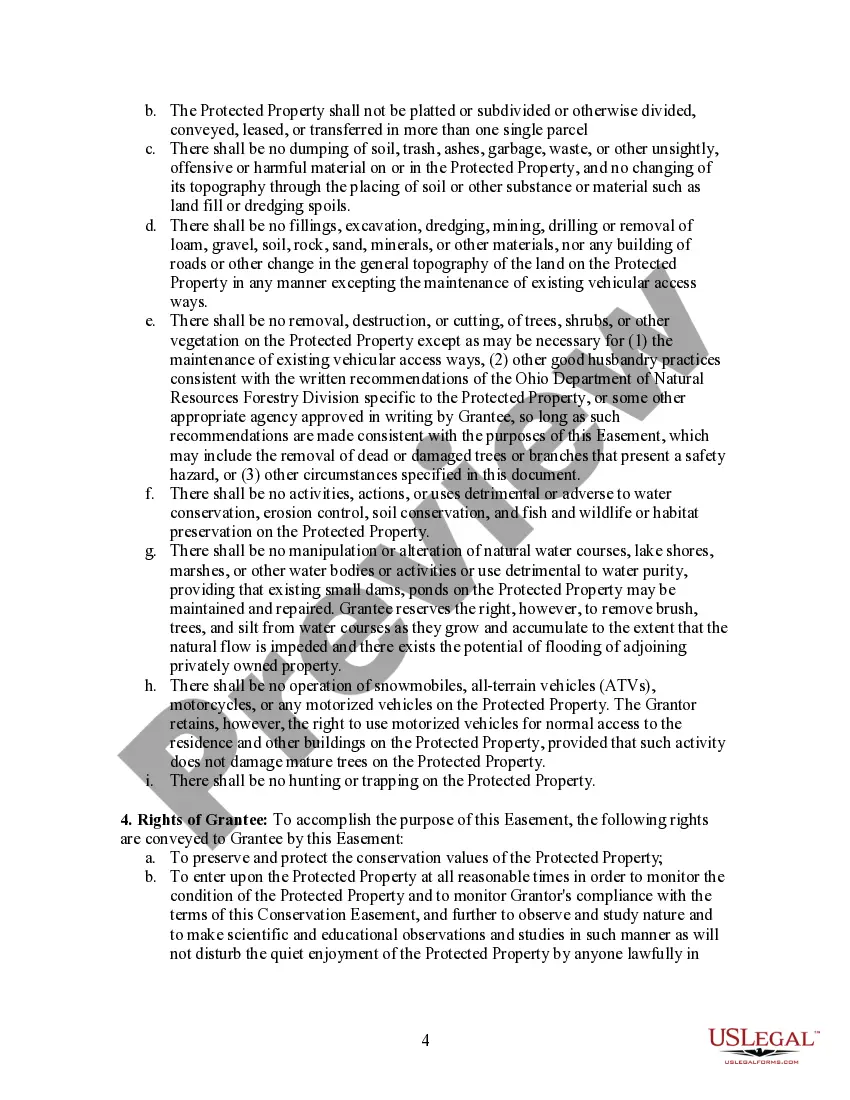 Preview Grant of Conservation Easement from Husband and Wife