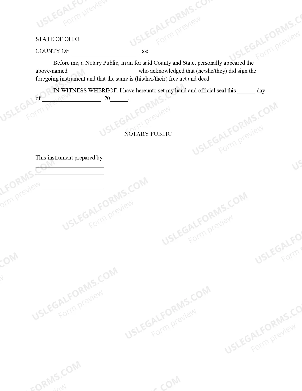 Preview Easement for Drainage Purposes