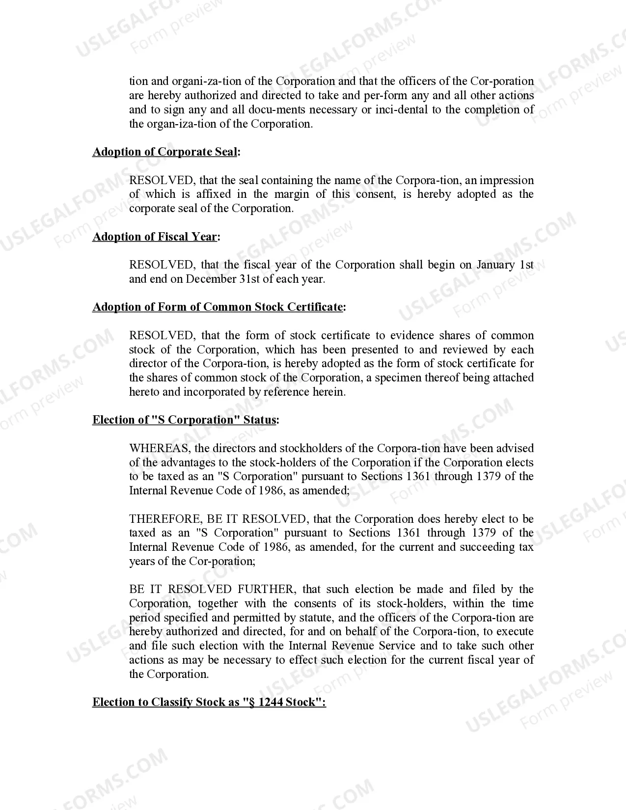 Preview Minutes for Organizational Meeting