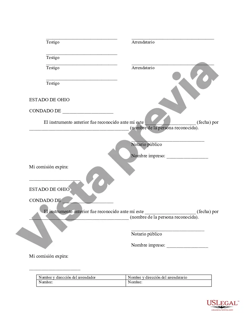 Preview Aviso de Arrendamiento para Grabación