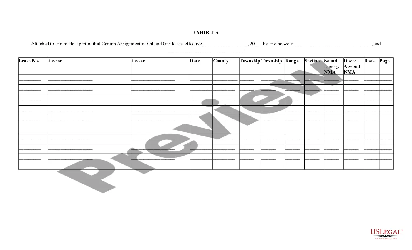Get Assignment of Oil and Gas Leases Preview Assignment of Oil and Gas Leases