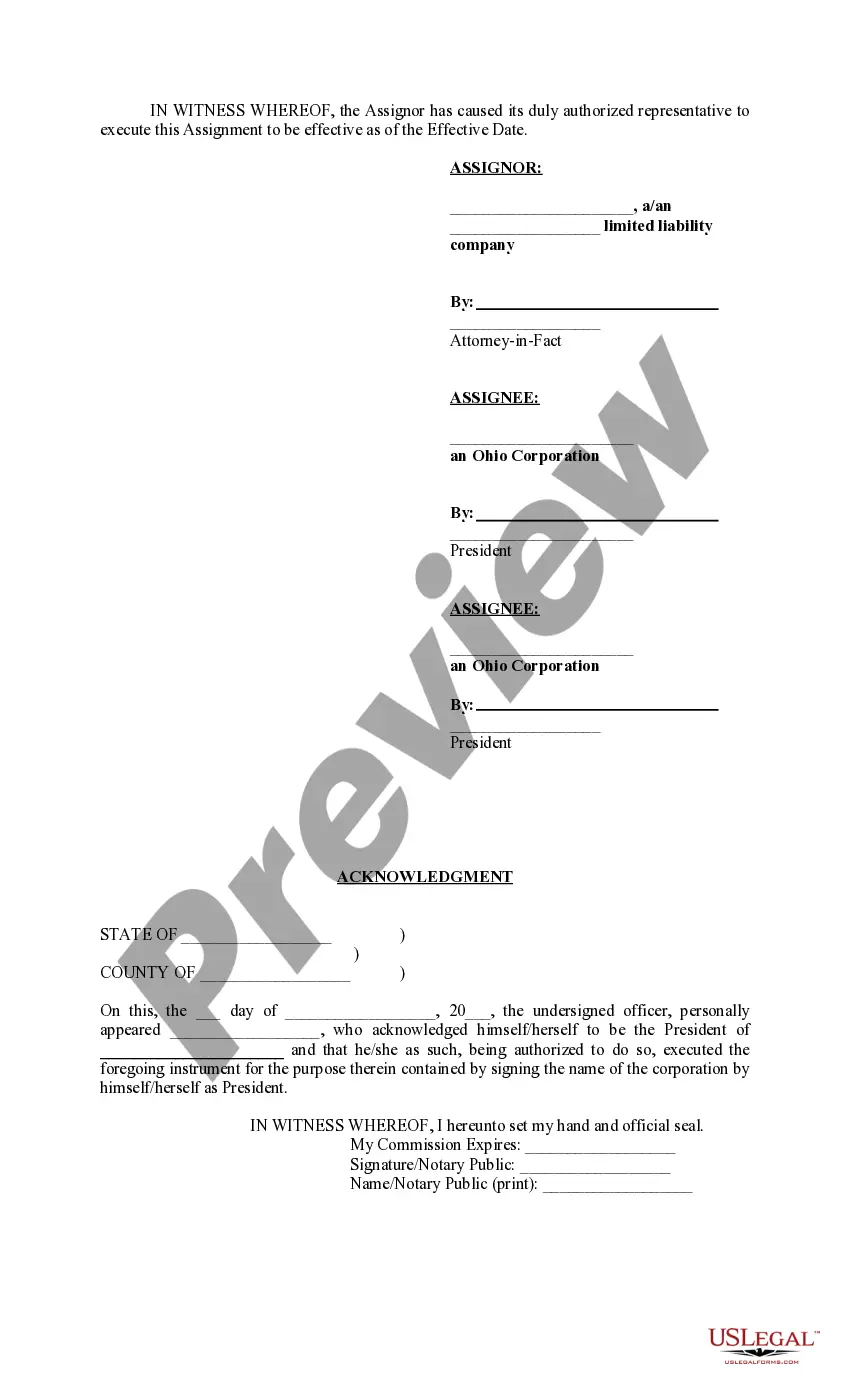 Preview Assignment of Oil and Gas Leases