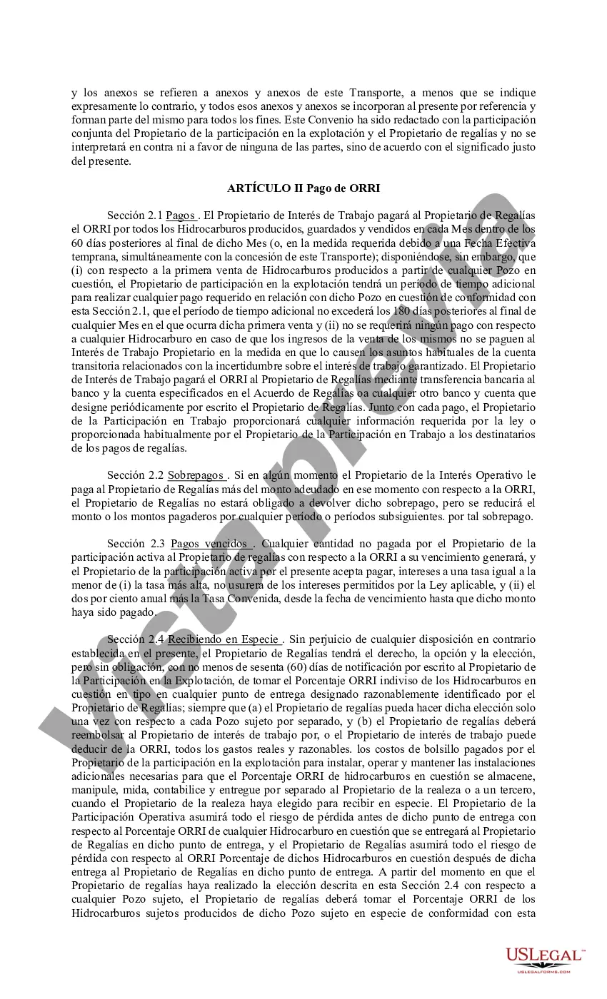 Preview Transmisión de intereses de regalías primordiales