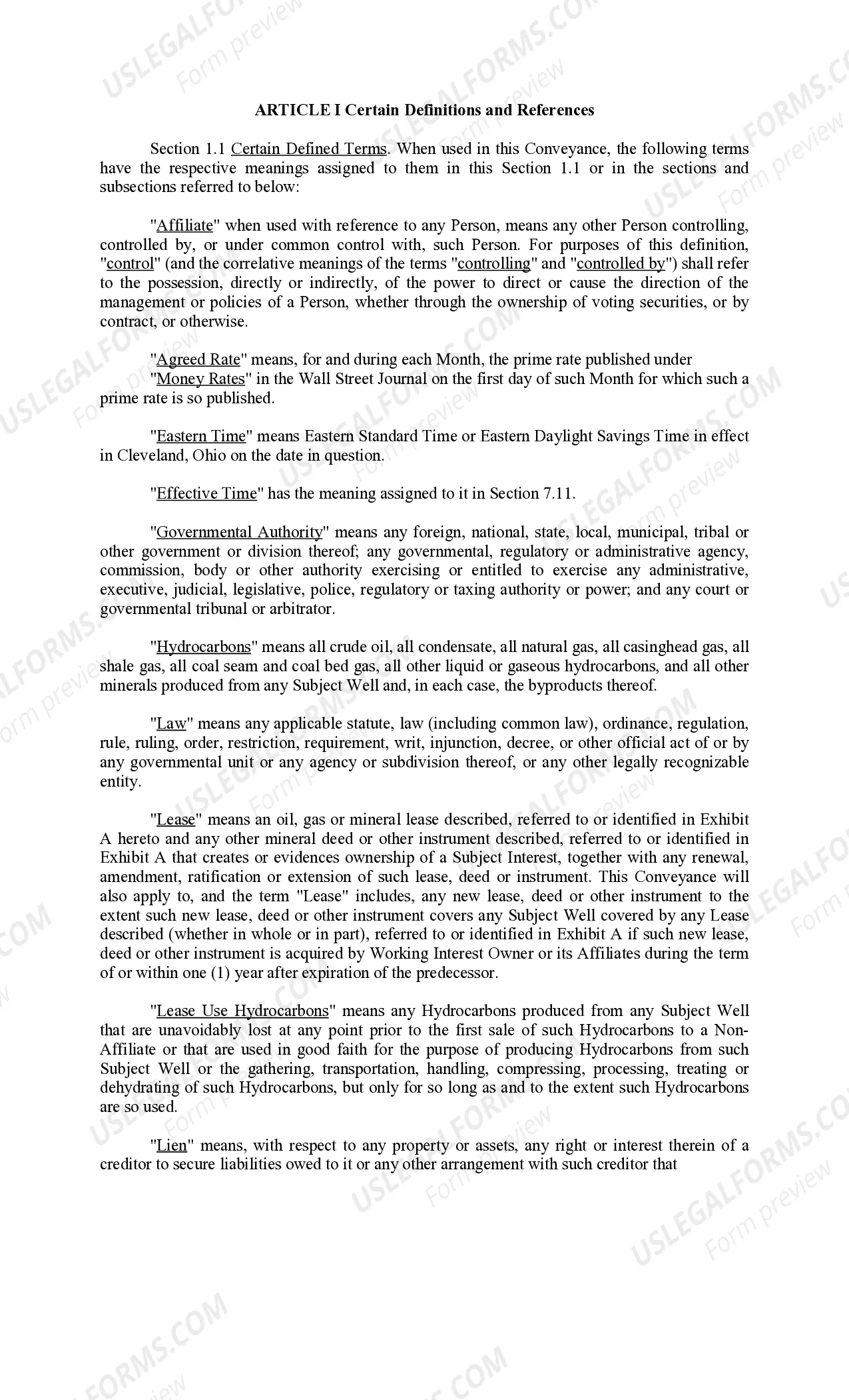 Preview Conveyance of Overriding Royalty Interest