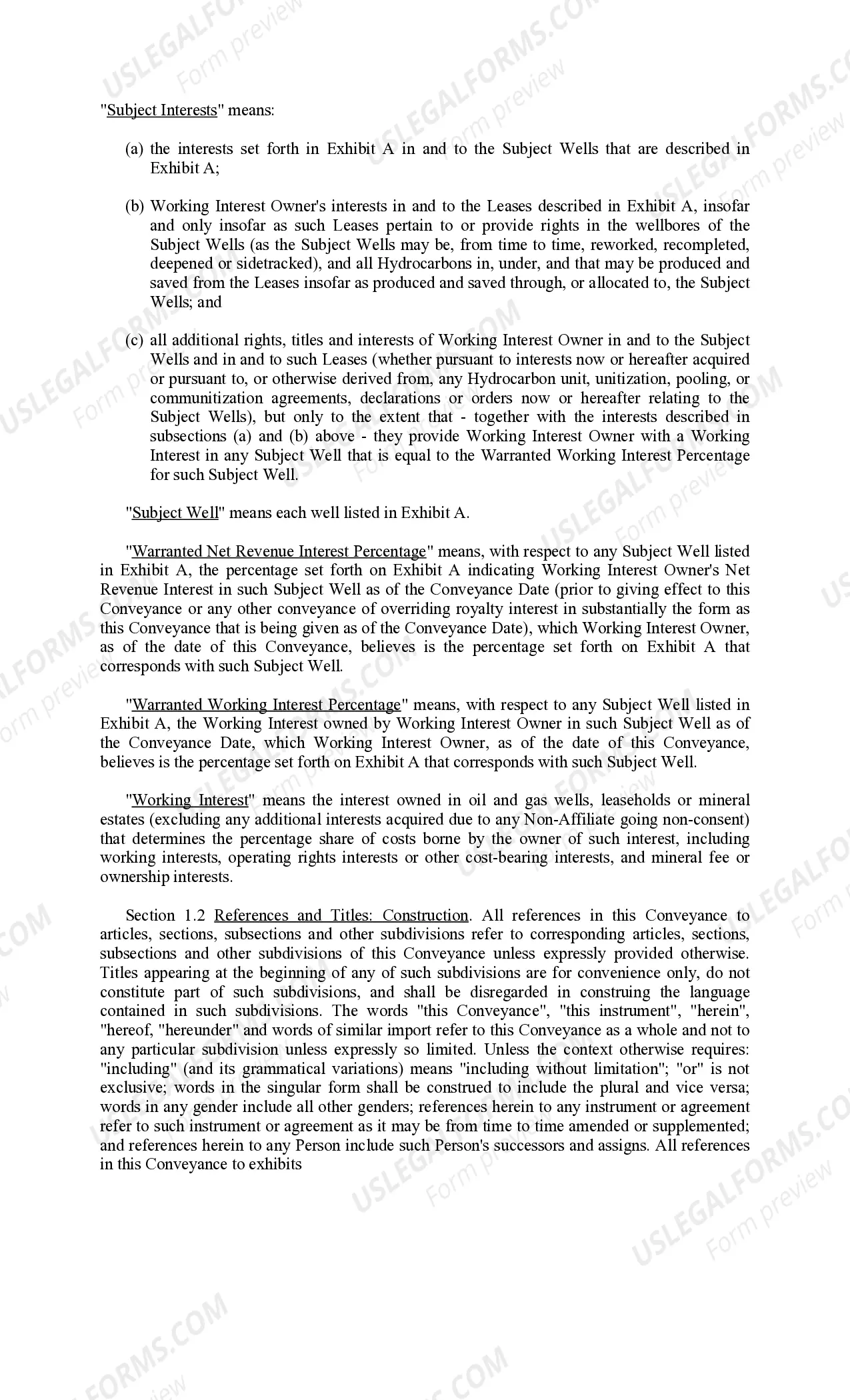 Preview Conveyance of Overriding Royalty Interest