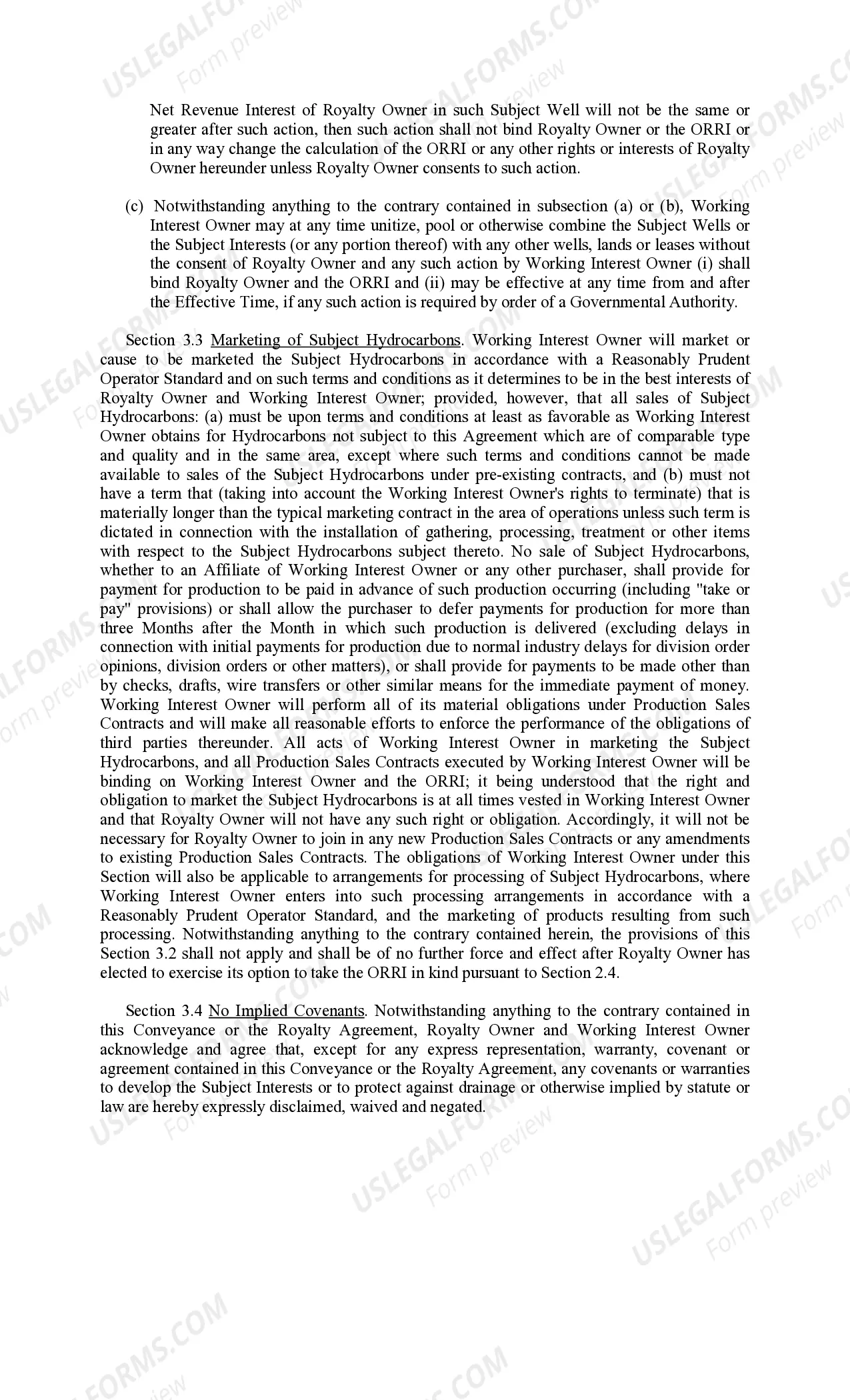 Preview Conveyance of Overriding Royalty Interest