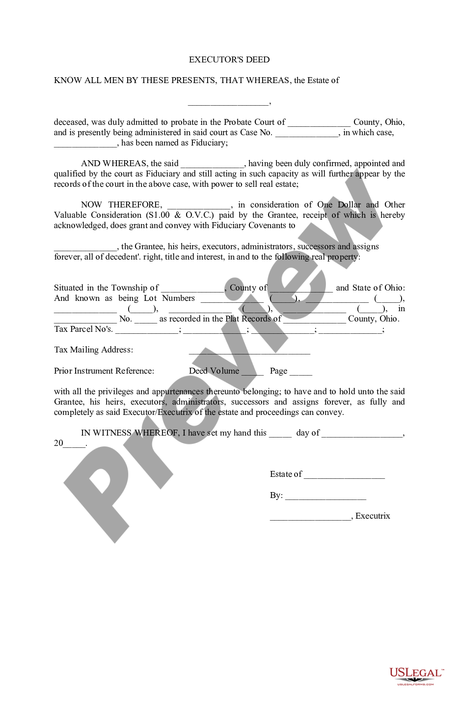 ohio-executor-s-deed-us-legal-forms