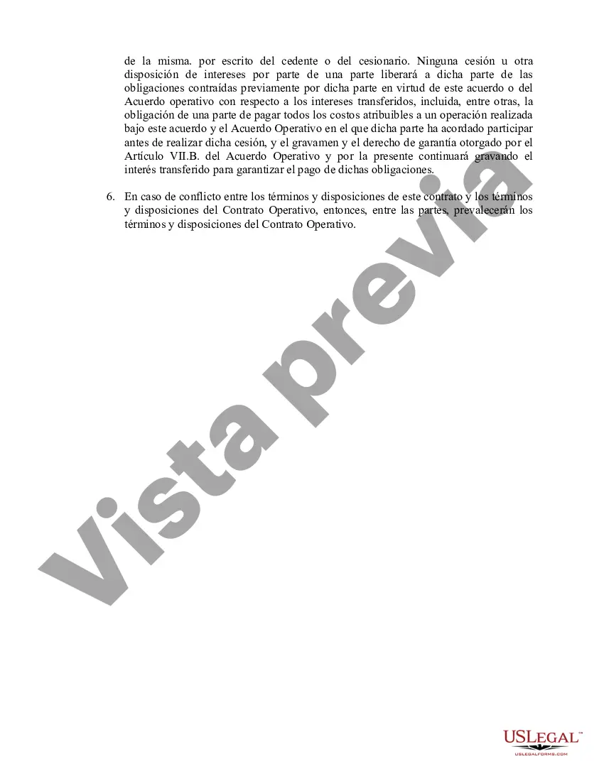 Preview Suplemento de Registro del Acuerdo Operativo y Declaración de Financiamiento
