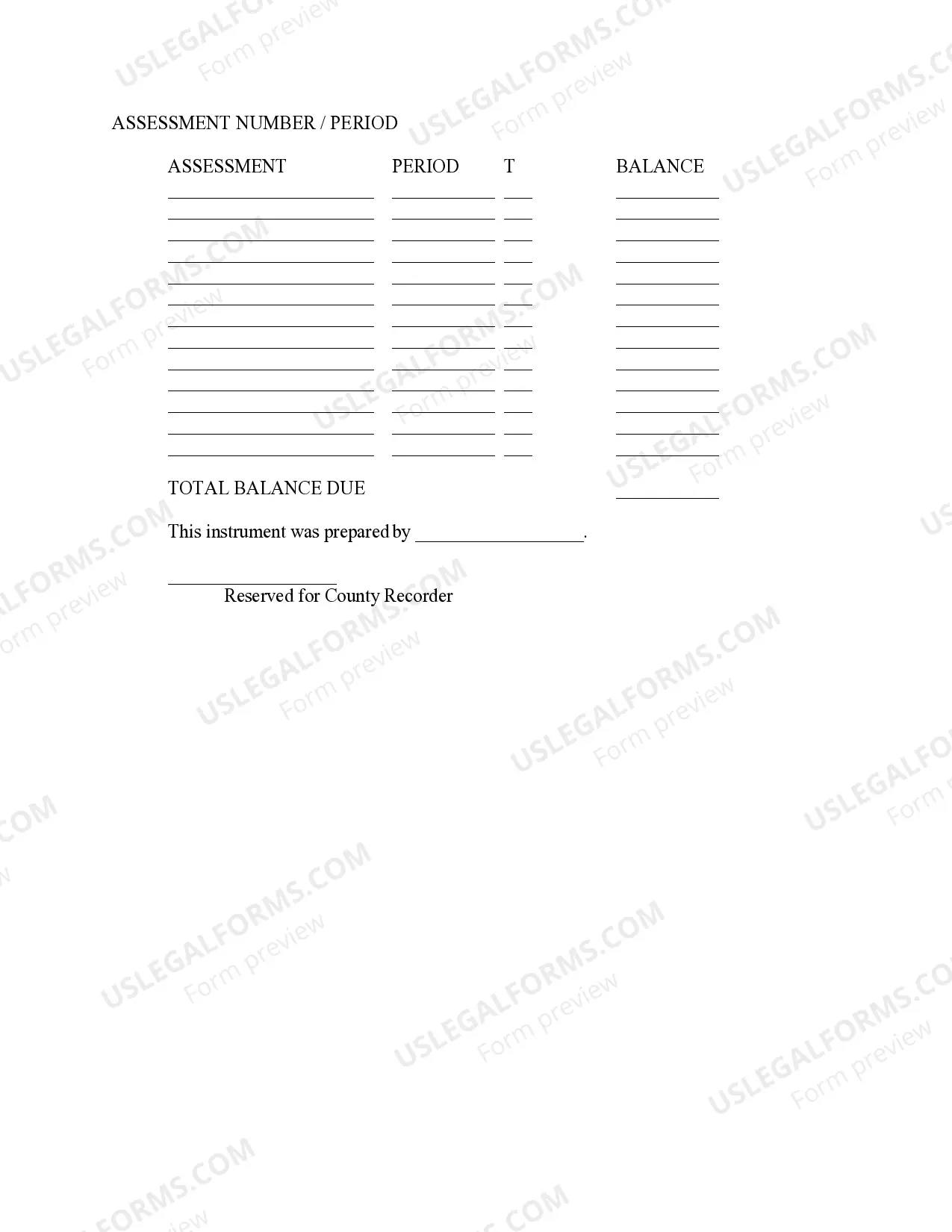 Preview Notice of Lien - Renewal