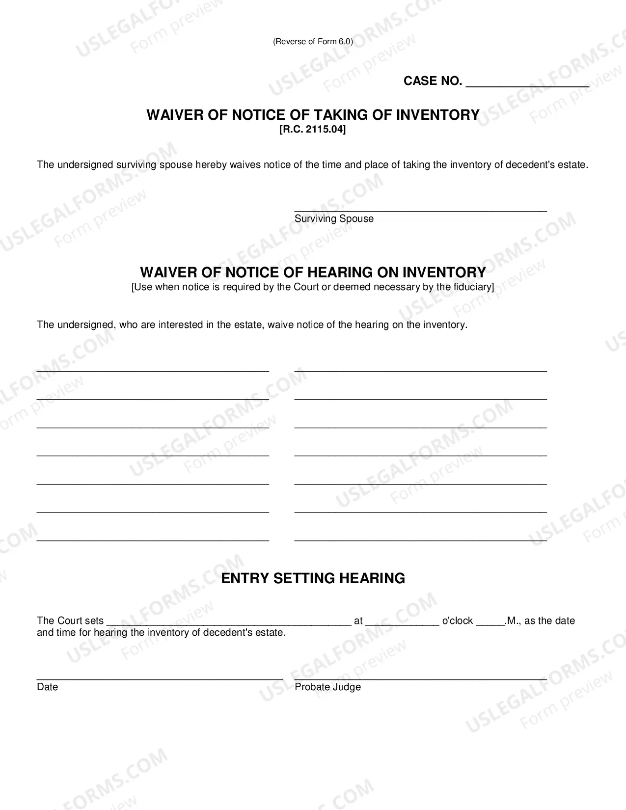 Preview Inventory and Appraisal