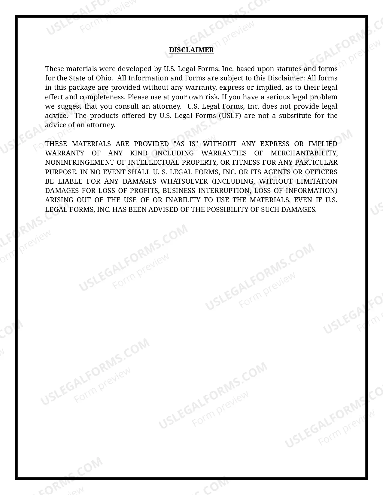 Preview Ohio Name Change Instructions and Forms Package for an Adult