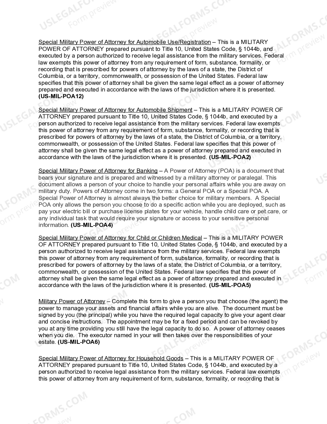 Preview Ohio Essential Legal Life Documents for Military Personnel