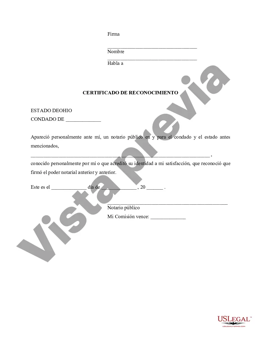 Preview Poder Notarial Cuidado y Custodia del Niño o Niños - General
