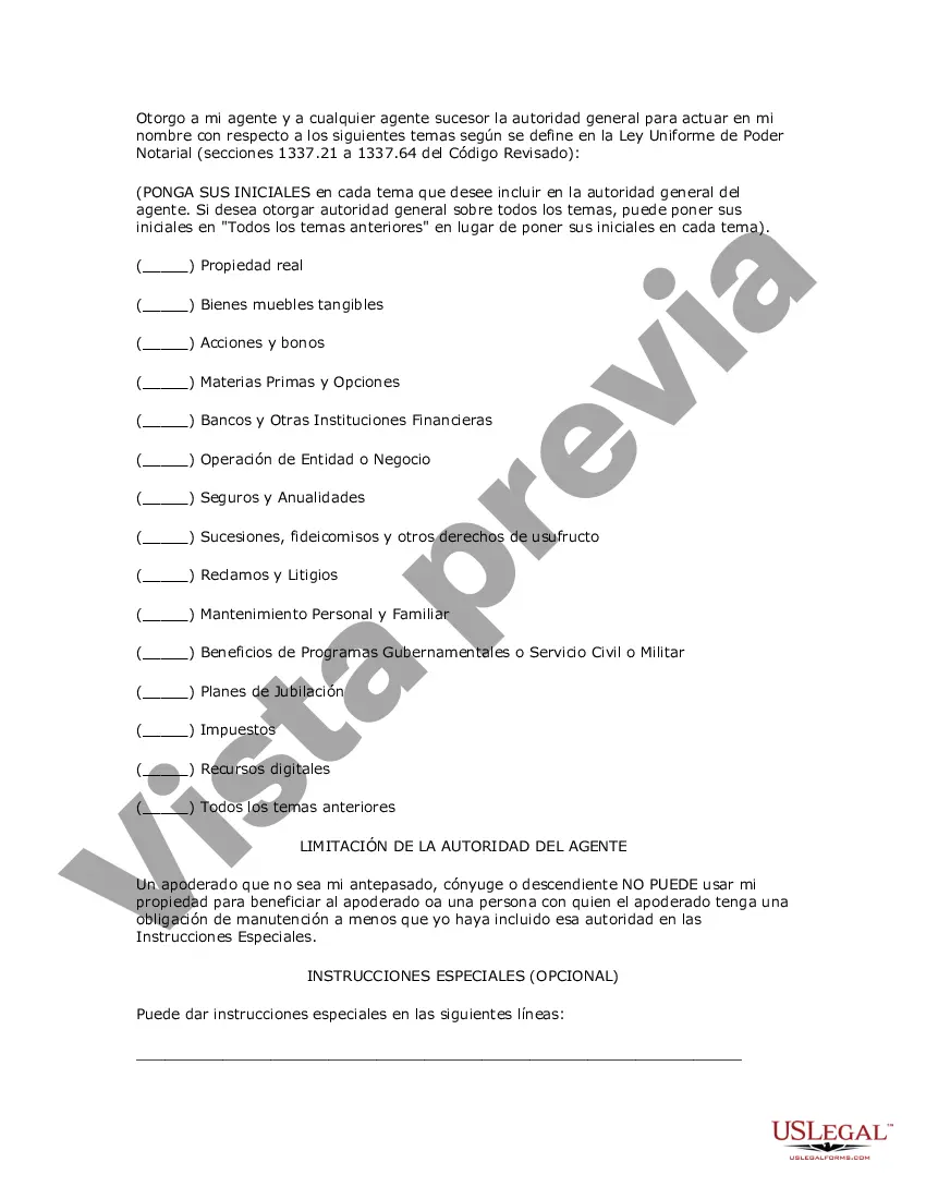 Preview Formulario de poder legal