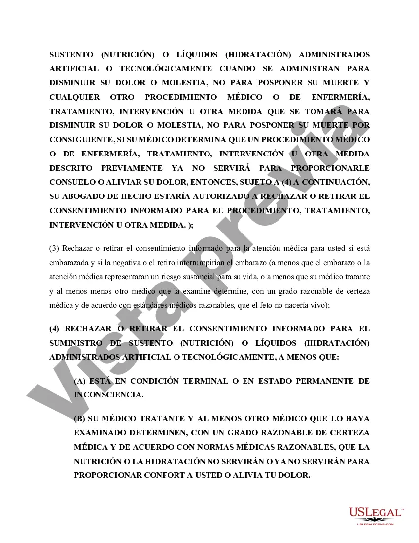 Preview Poder notarial duradero para el cuidado de la salud