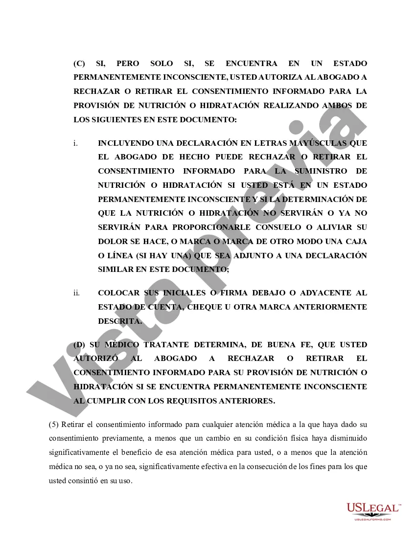 Preview Poder notarial duradero para el cuidado de la salud