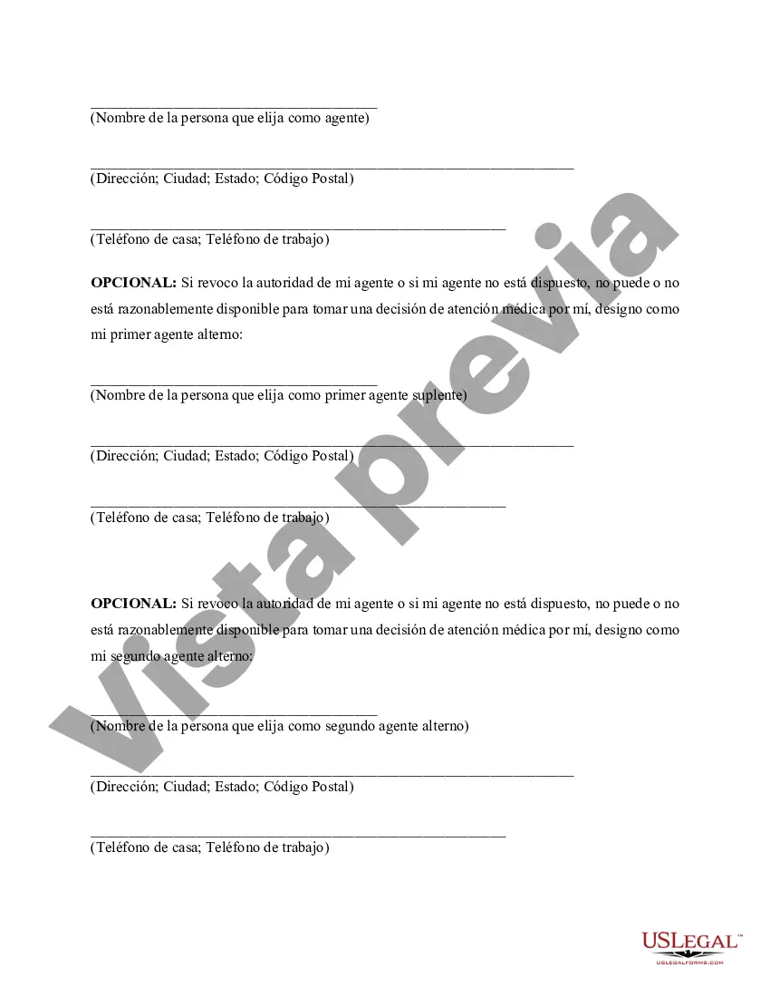 Preview Poder notarial duradero para el cuidado de la salud