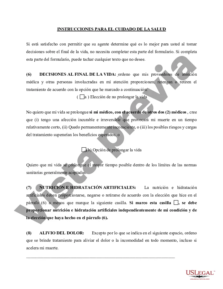 Preview Poder notarial duradero para el cuidado de la salud