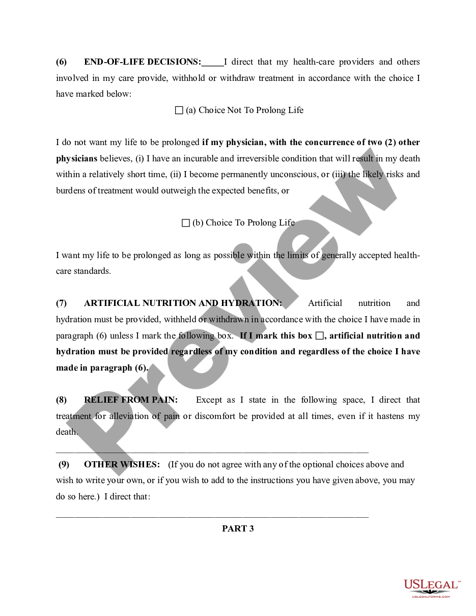 page 8 Durable Power of Attorney for Health Care preview