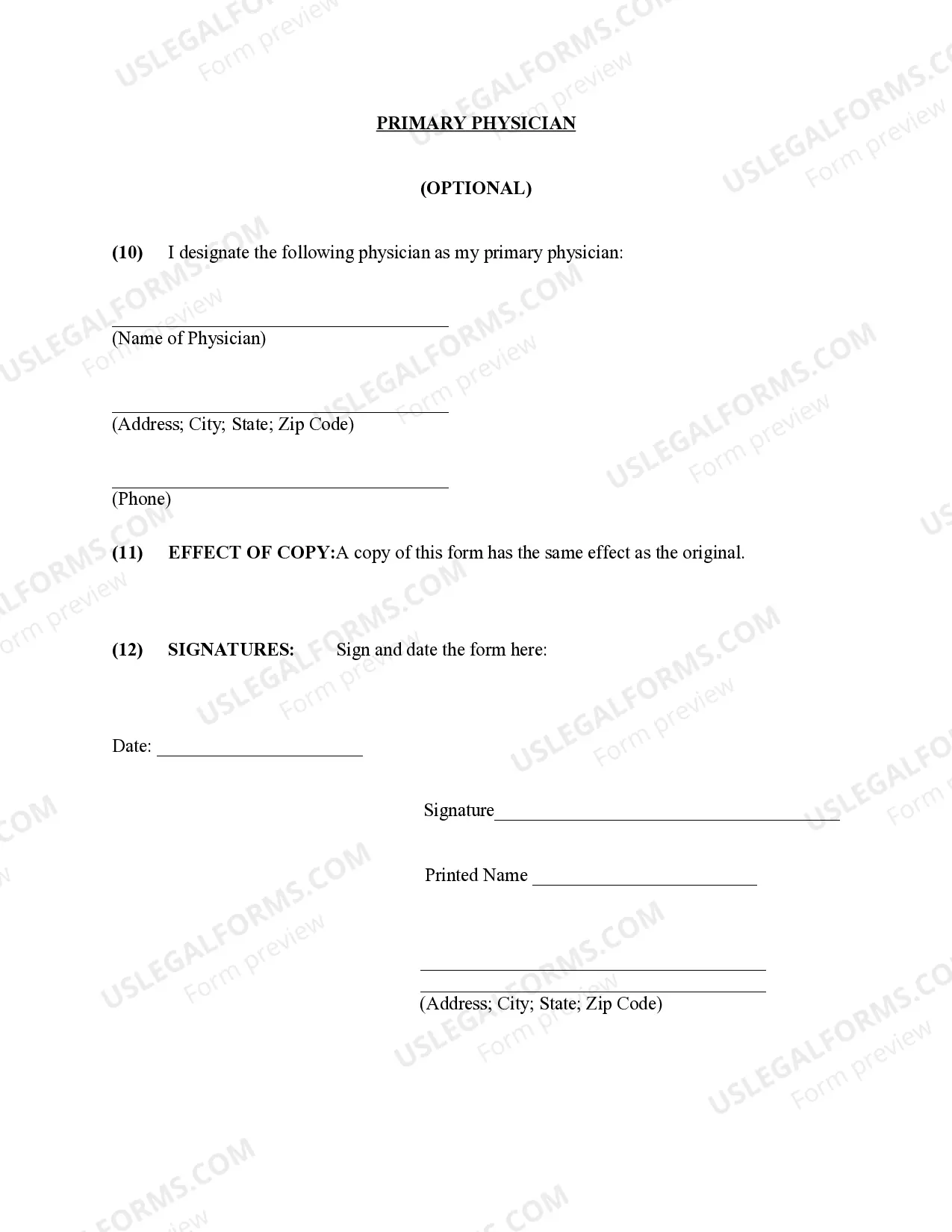 Preview Durable Power of Attorney for Health Care