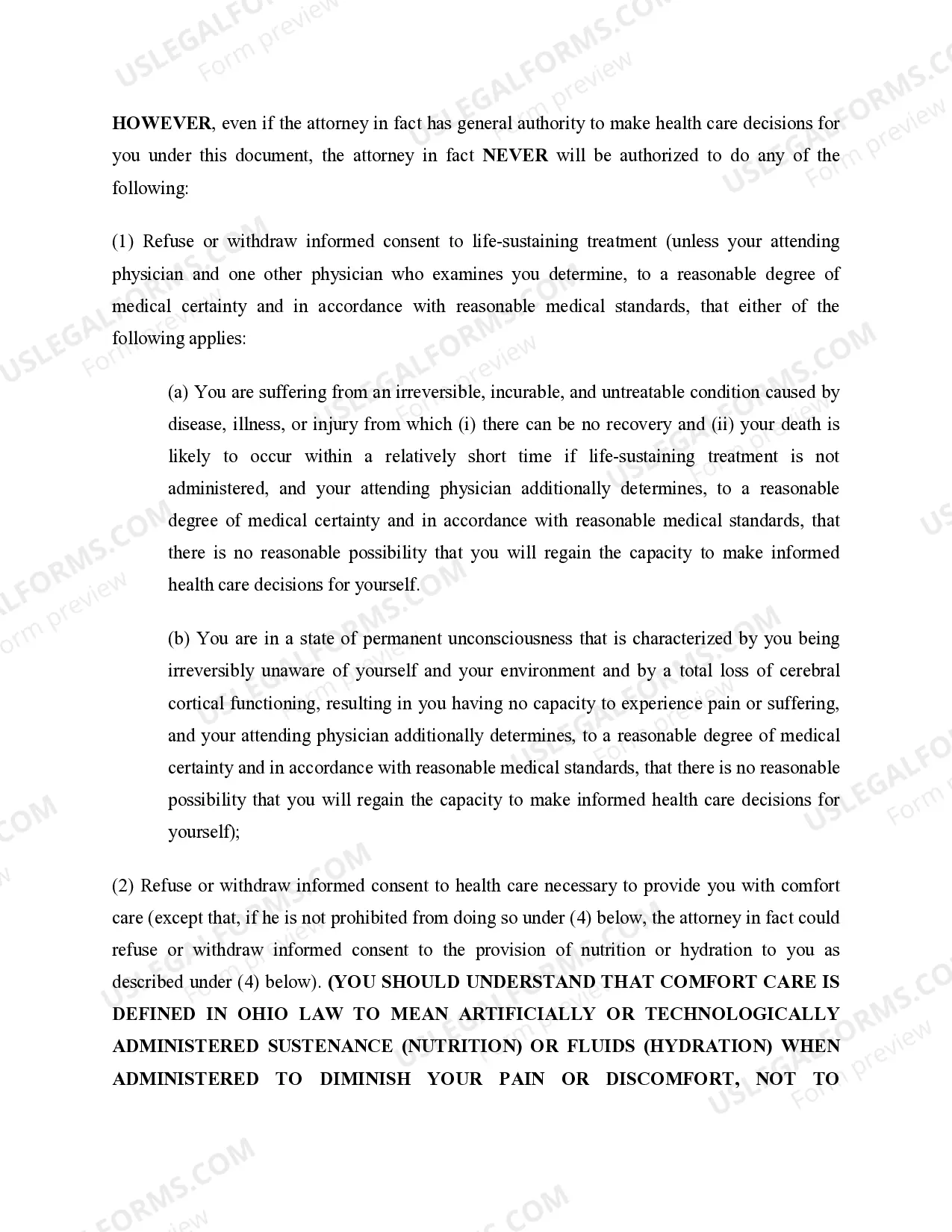 Preview Durable Power of Attorney for Health Care