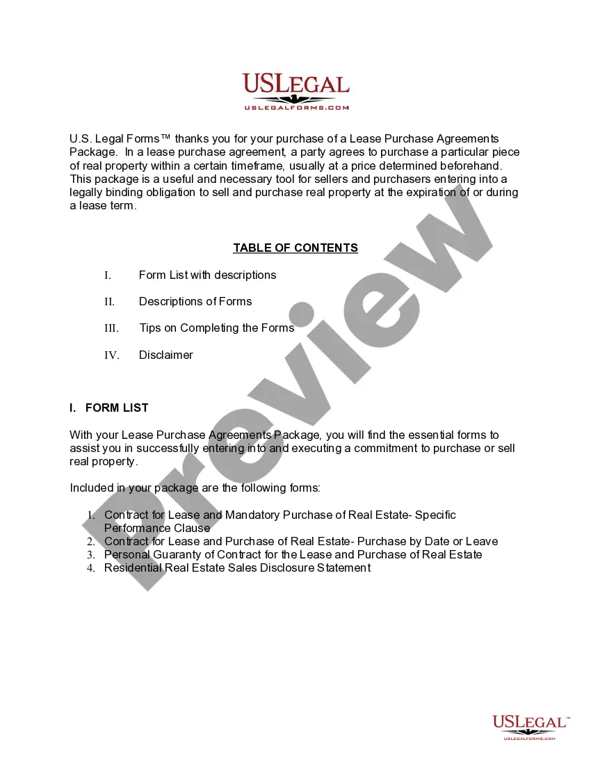 Get Ohio Lease Purchase Agreements Package Preview Ohio Lease Purchase Agreements Package