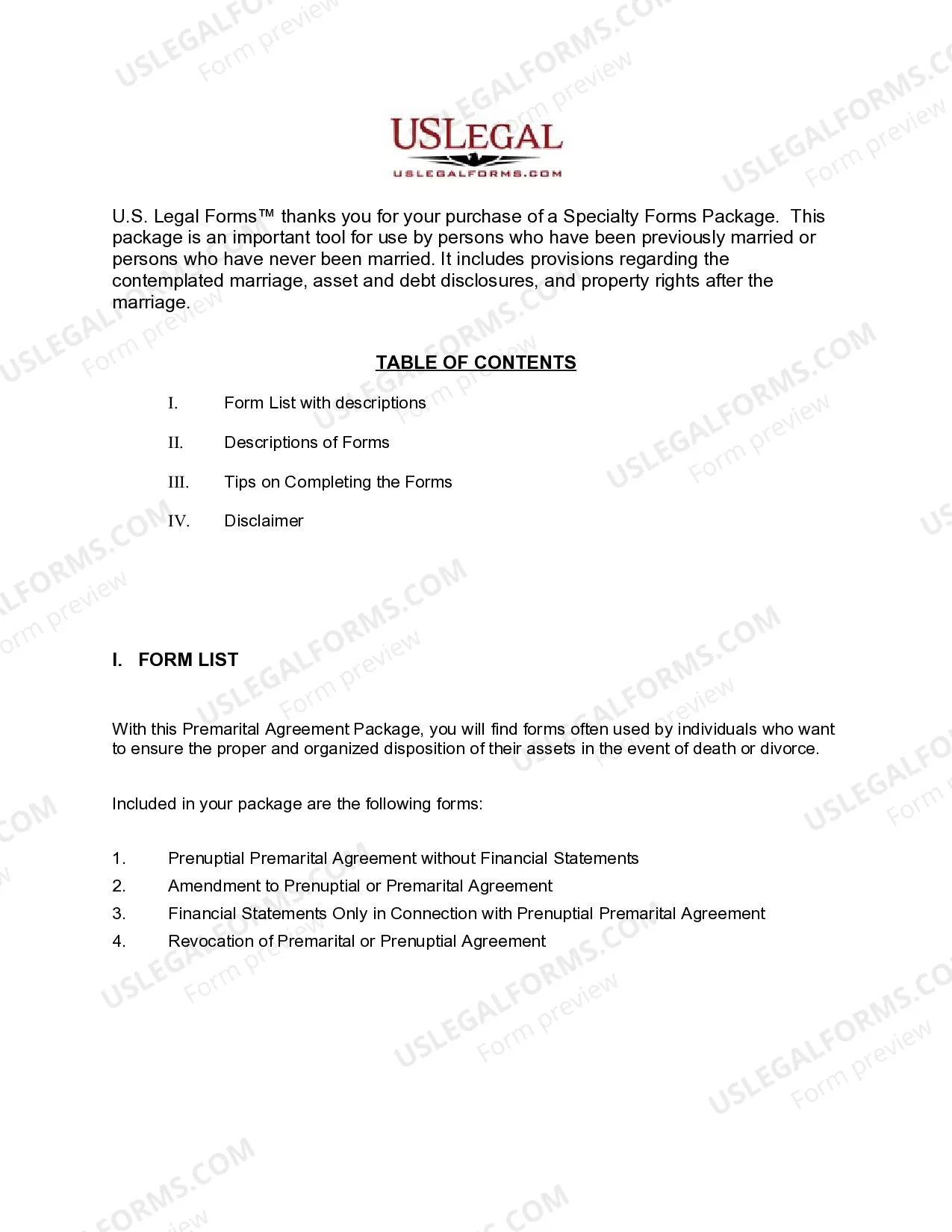 Preview Ohio Premarital Agreements Package