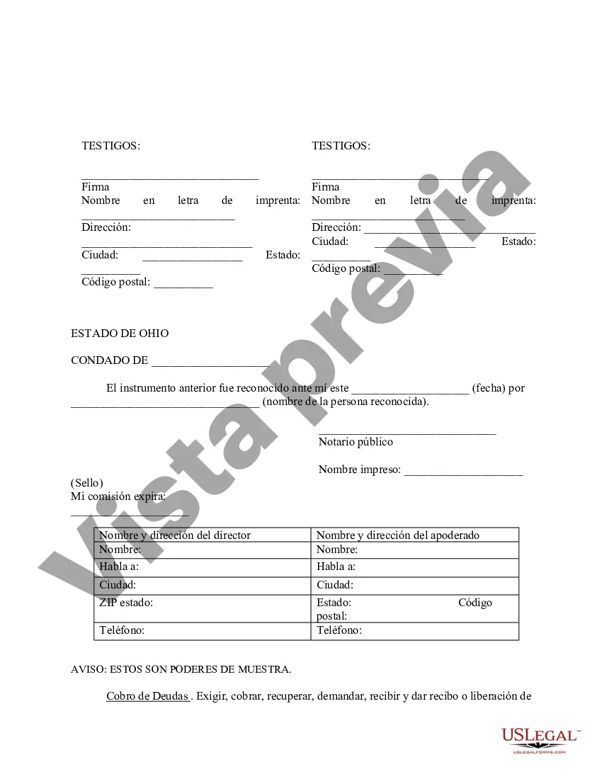 Preview Poder notarial limitado en el que se especifican poderes con ejemplos de poderes incluidos