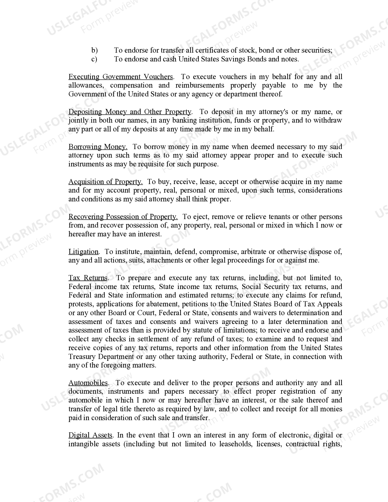Ohio Poa Form Bmv US Legal Forms