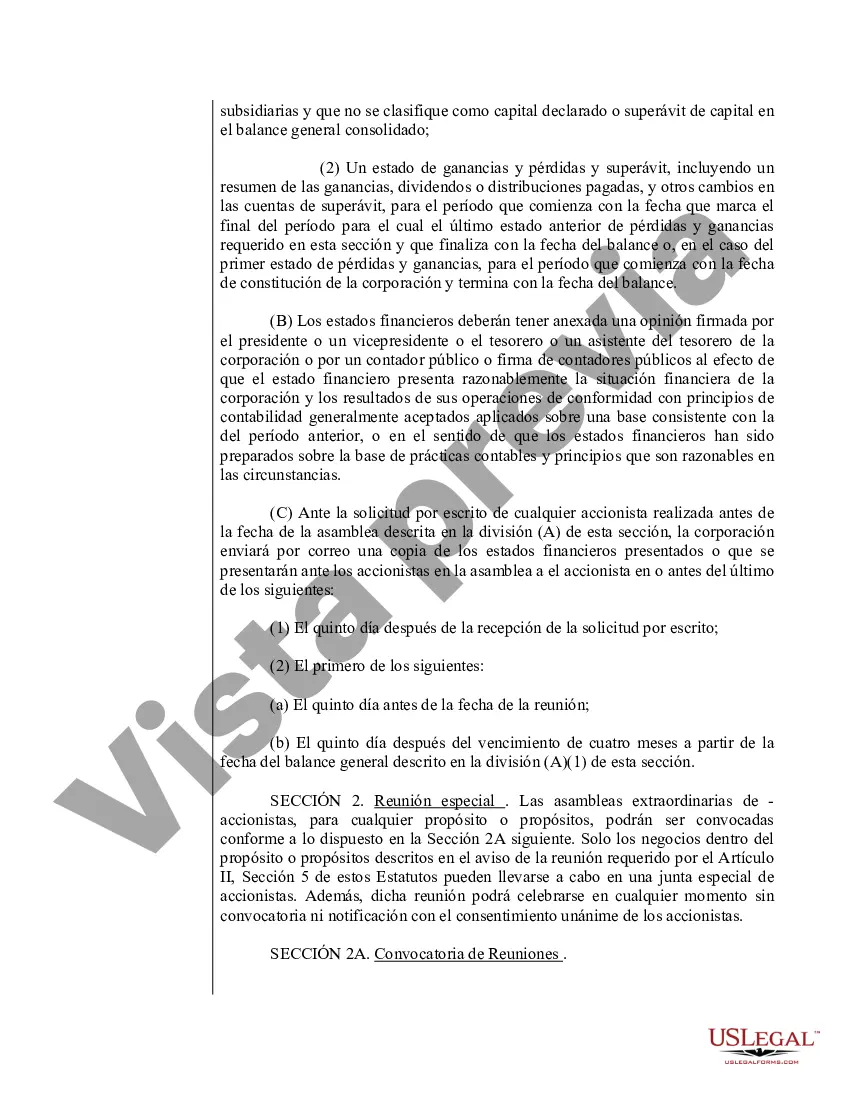 Preview Modelo de estatutos para una corporación profesional de Ohio, también conocida como asociación profesional