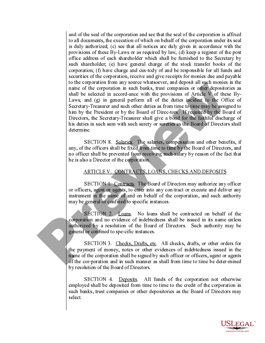 Preview Sample Bylaws for an Ohio Professional Corporation aka Professional Association