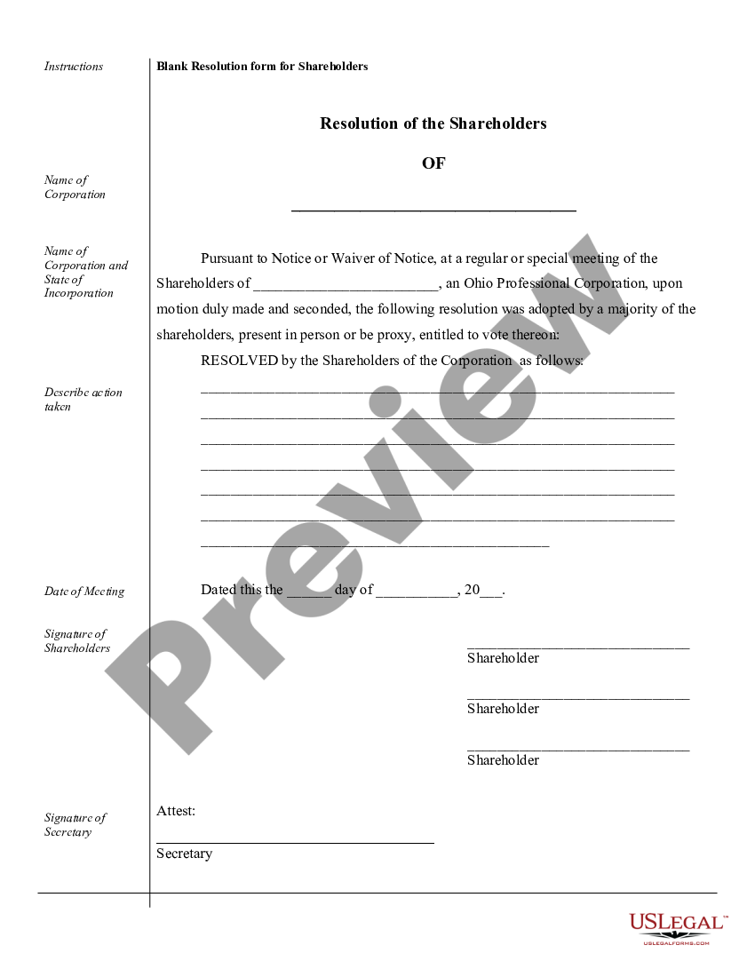 page 6 Sample Corporate Records for an Ohio Professional Corporation aka Professional Association preview