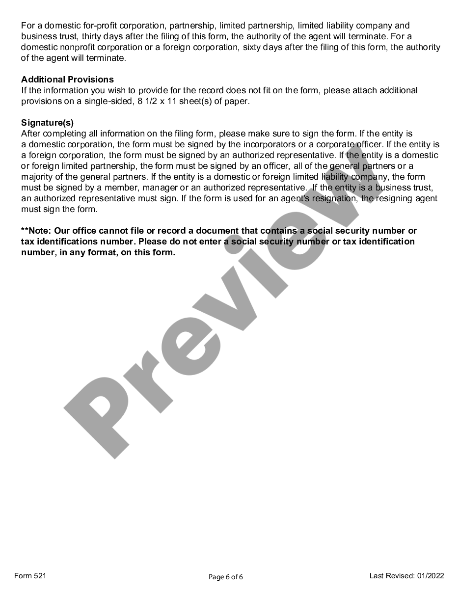 page 5 Ohio Change of Registered Agent preview