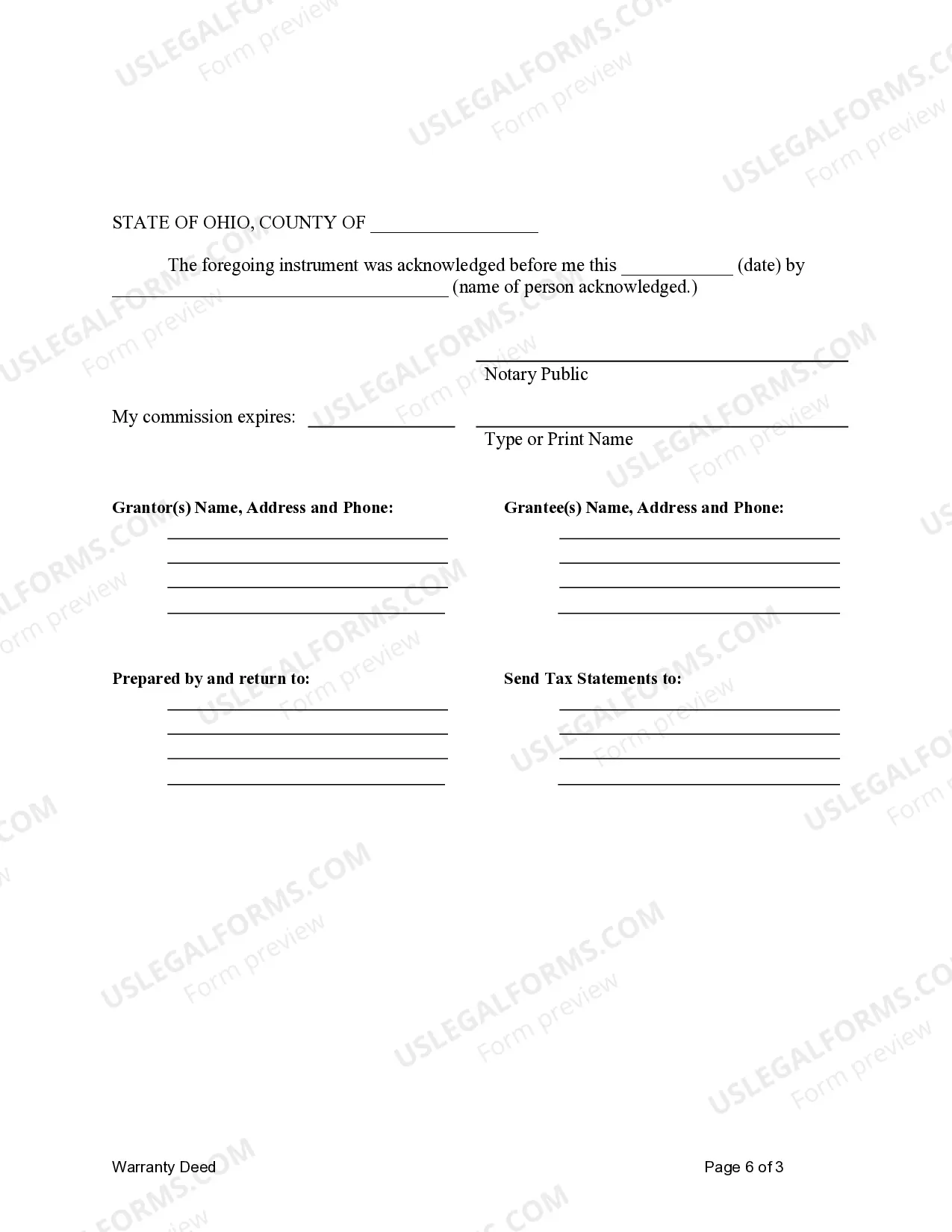 Preview Warranty Deed for Husband and Wife Converting Property from Tenants in Common to Joint Tenancy