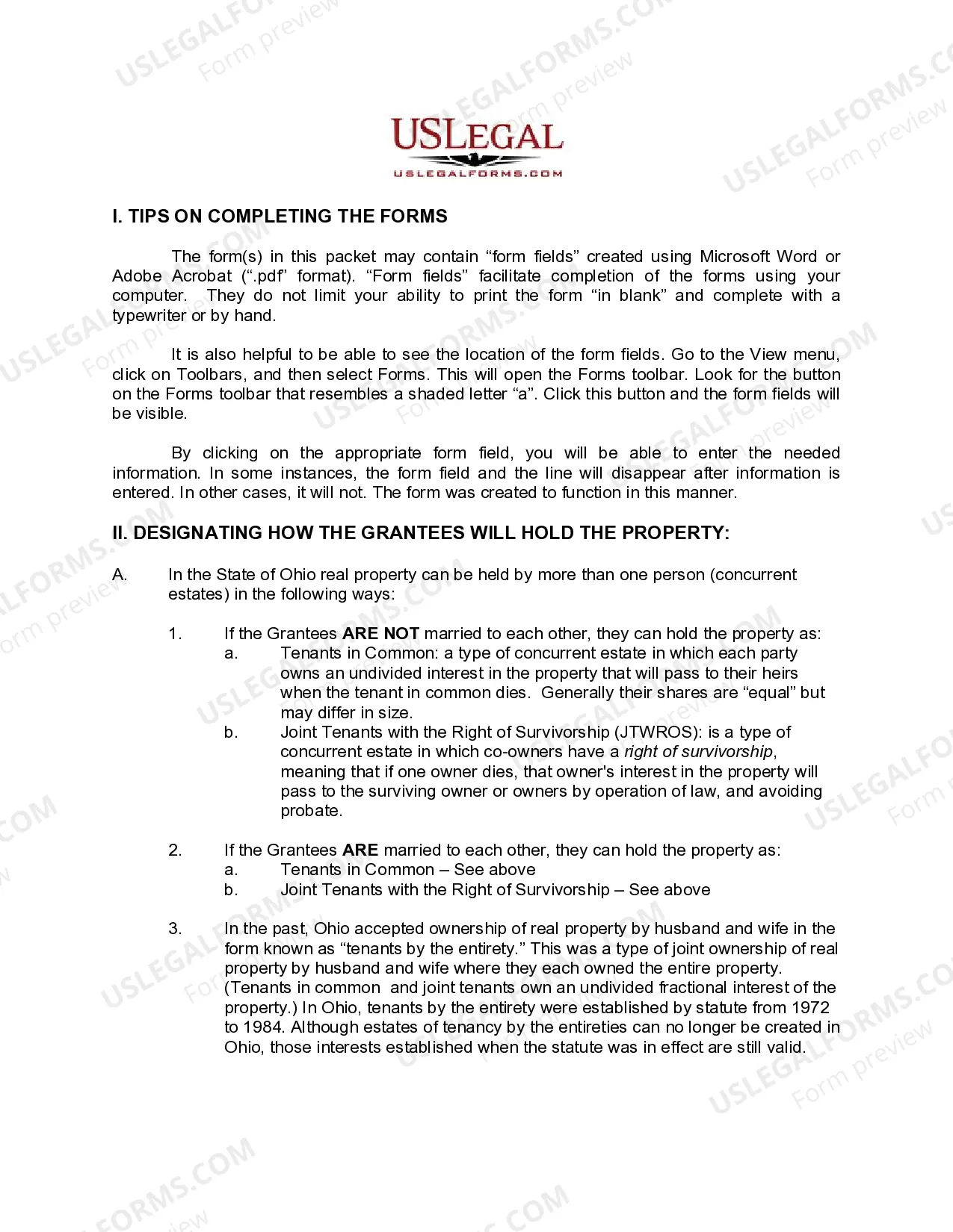 Preview Warranty Deed to Separate Property of One Spouse to Both Spouses as Joint Tenants