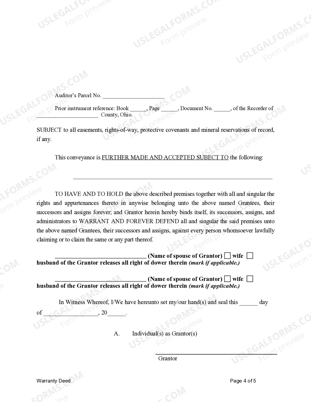 Preview Warranty Deed from Limited Partnership or LLC is the Grantor, or Grantee
