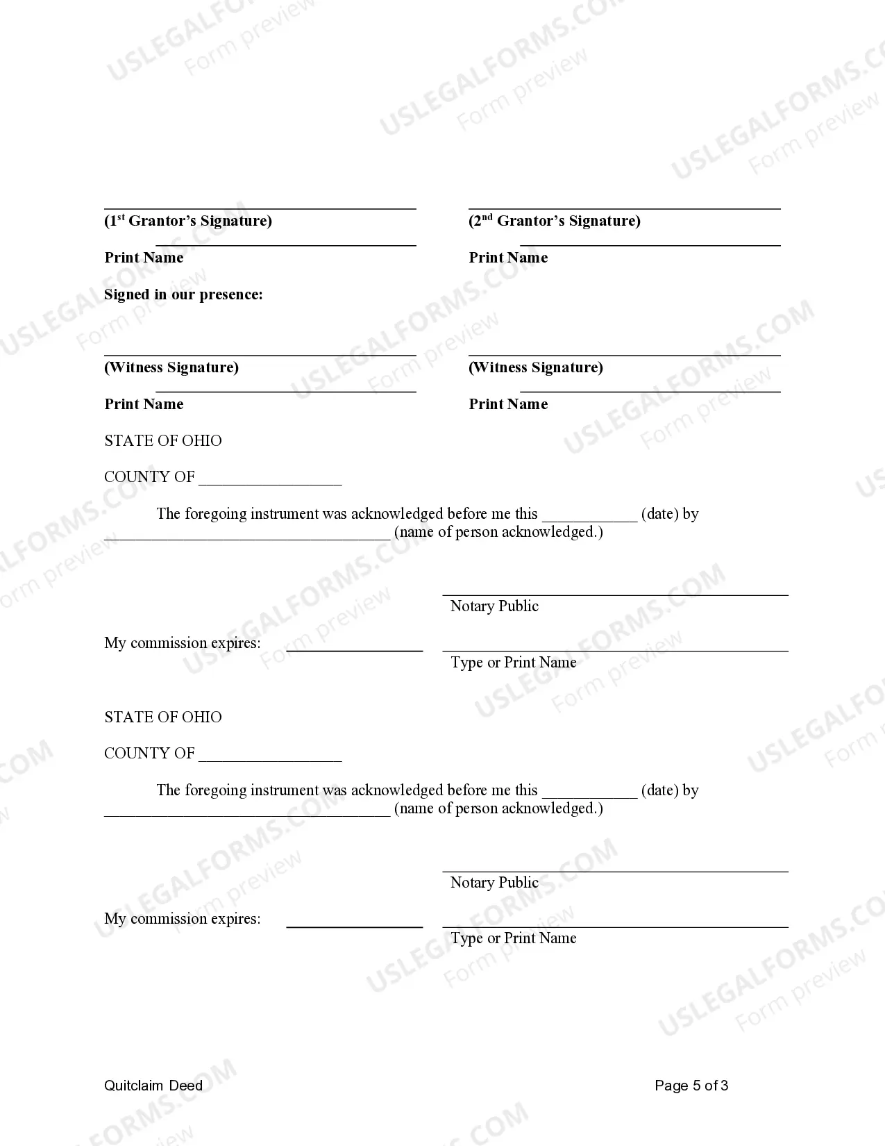 Preview Warranty Deed for Husband and Wife to Three Individuals as Joint Tenants