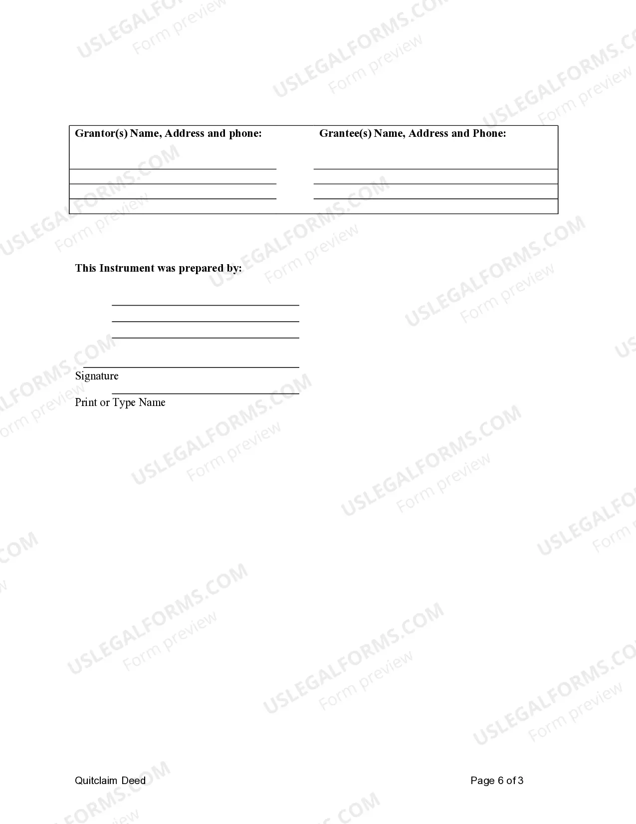 Preview Warranty Deed for Husband and Wife to Three Individuals as Joint Tenants