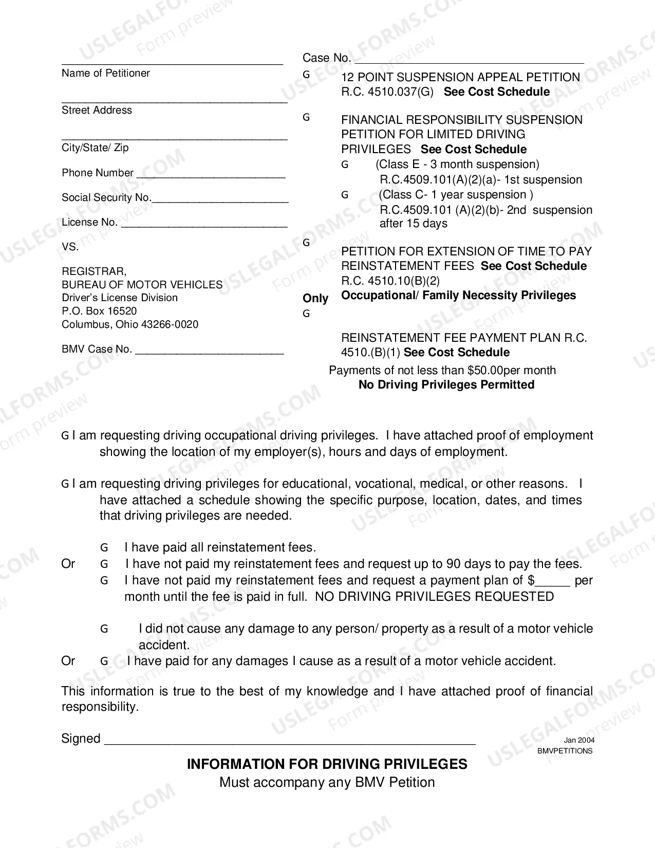 Preview 12 Point Appeal Petition
