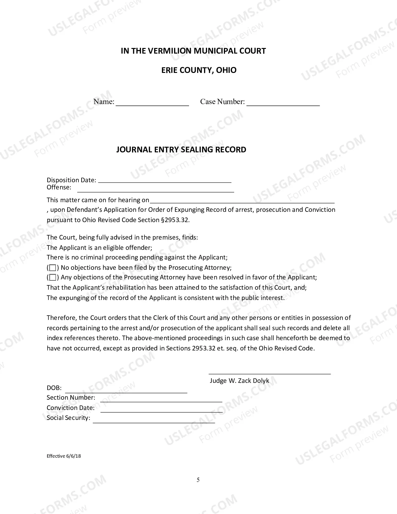 Preview Application For Order Sealing Record