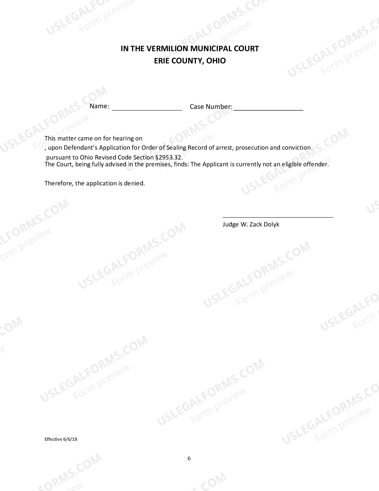 Preview Application For Order Sealing Record