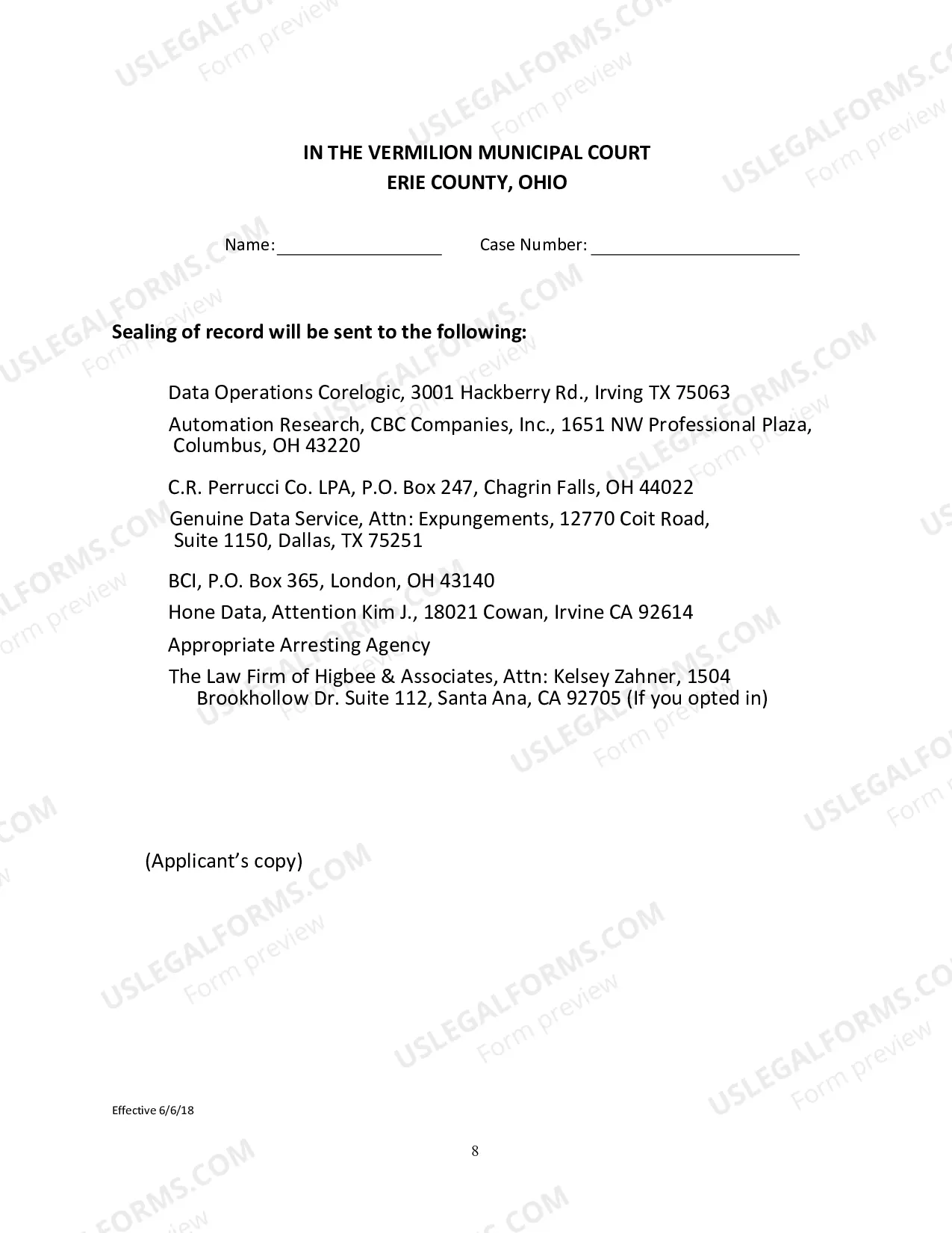 Preview Application For Order Sealing Record