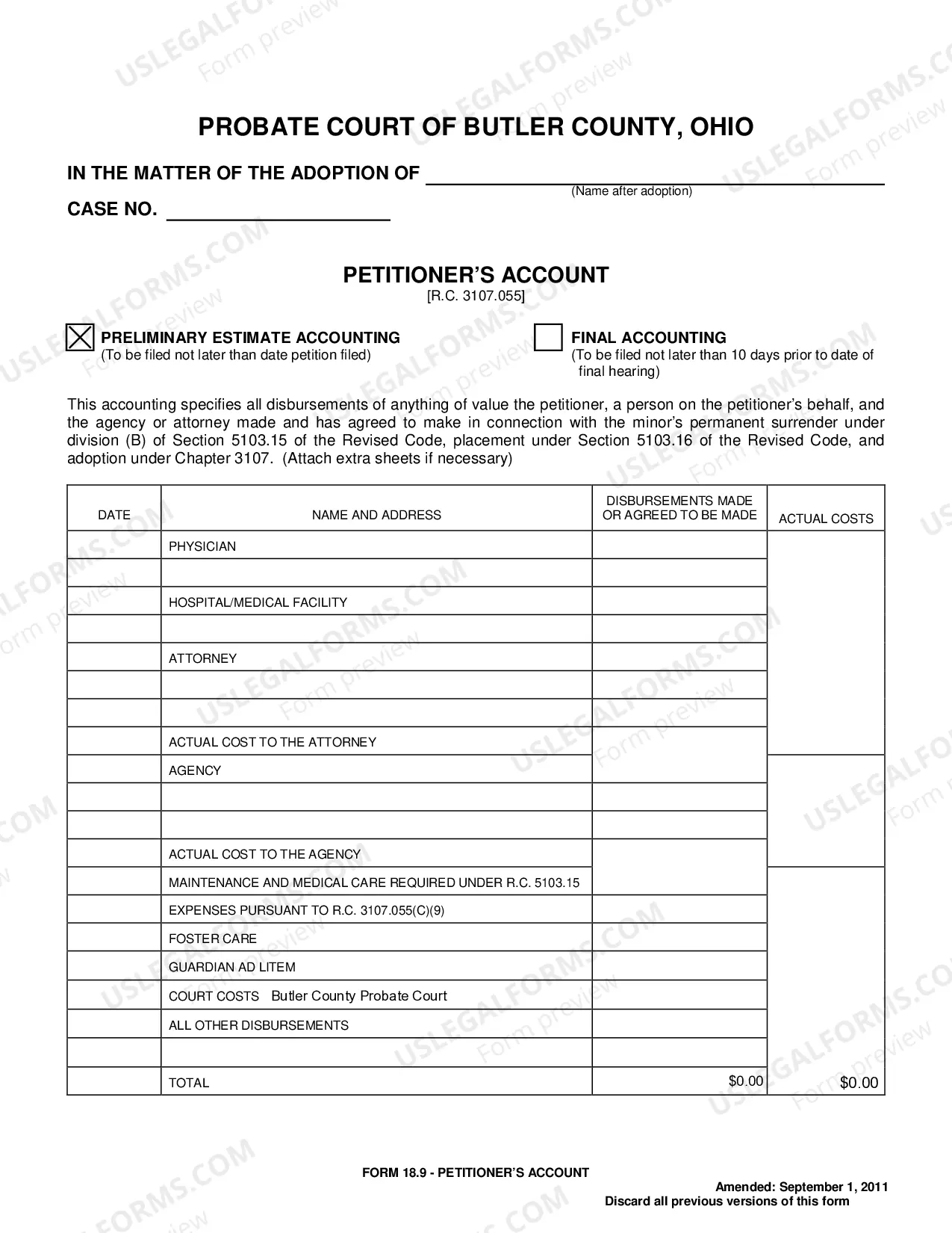 Preview Adoption Placement Package