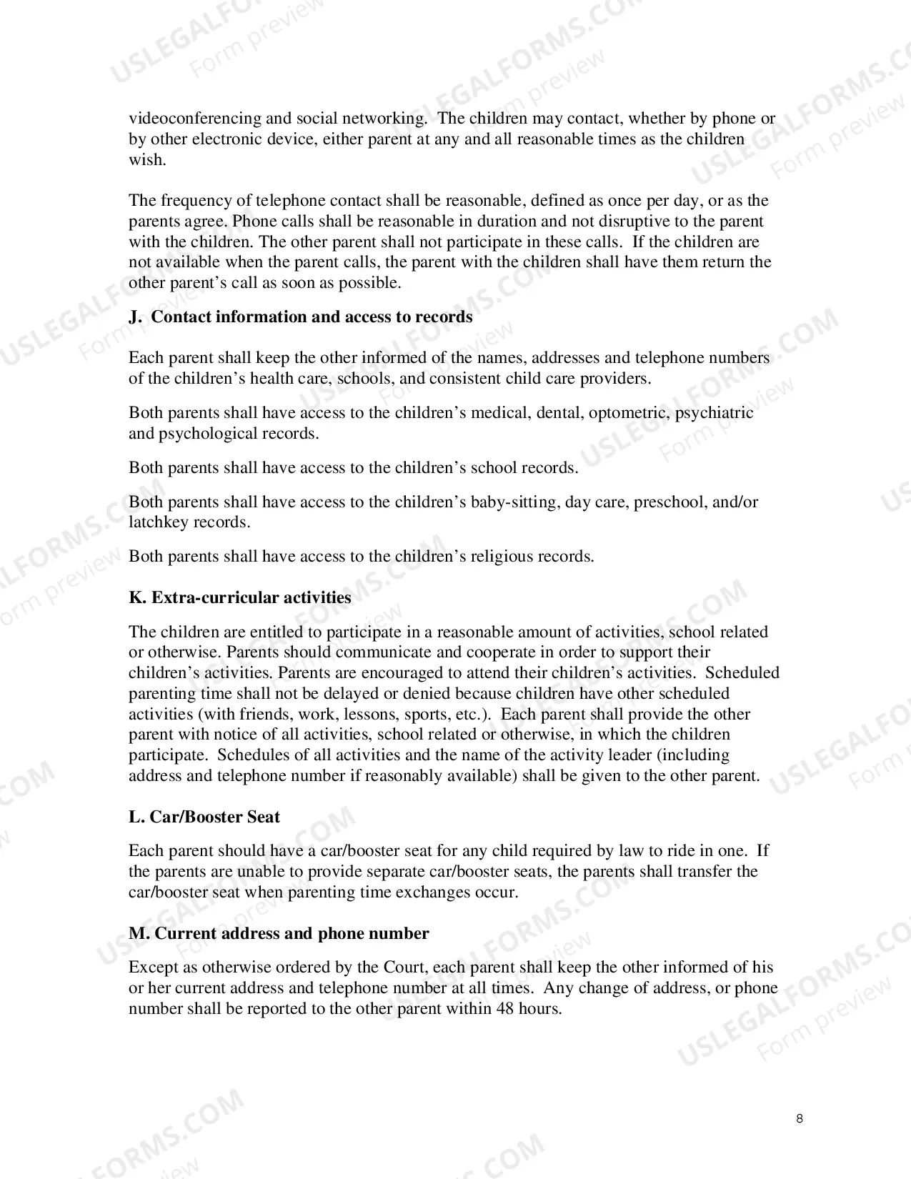 Preview Parenting Time Guidelines For Non Residential Parent